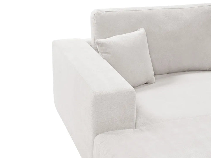 Corner Sofa 3 Seater Fabric Off-White Right Hand Vardie