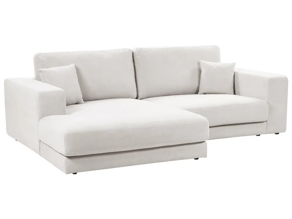 Corner Sofa 3 Seater Fabric Off-White Right Hand Vardie