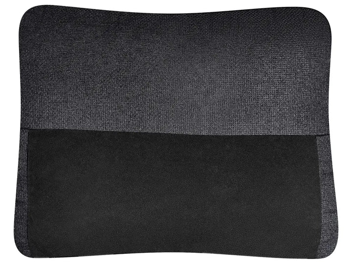 Corner Sofa Bed 3 Seater Faux Linen Black Right Hand Azuri