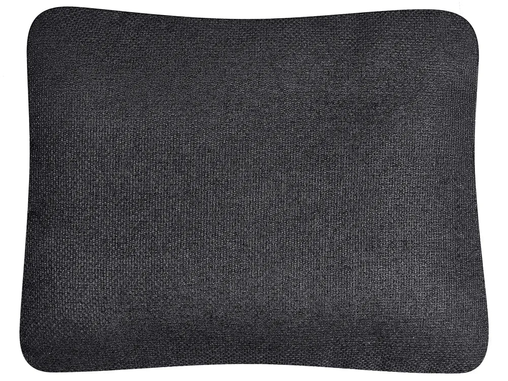 Corner Sofa Bed 3 Seater Faux Linen Black Right Hand Azuri