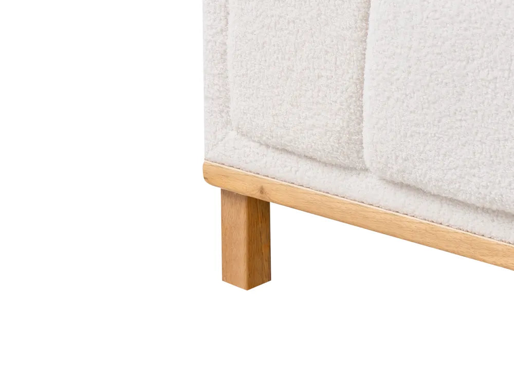 Corner Sofa 5 Seater Fabric Off-White Left Hand Josanna