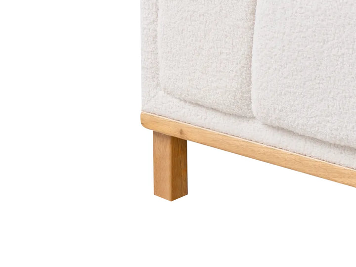 Corner Sofa 5 Seater Fabric Off-White Left Hand Josanna