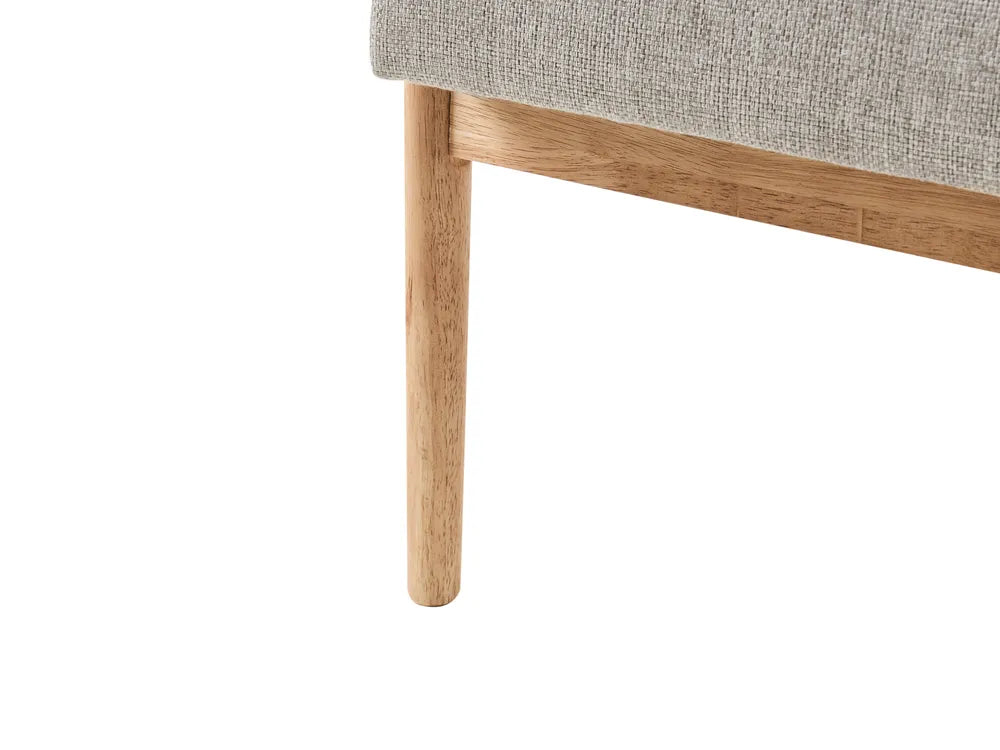 Sofa 2 Seater Fabric Light Brown/ Grey Saribel