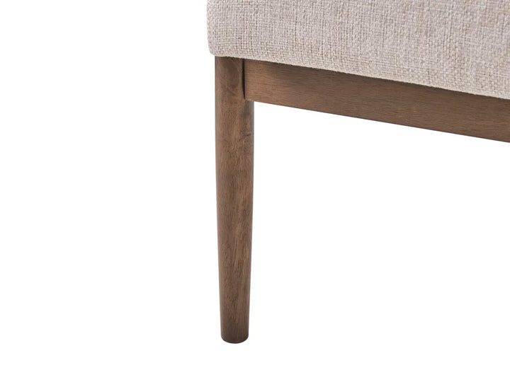 Sofa 2 Seater Fabric Dark Brown/ Beige Saribel