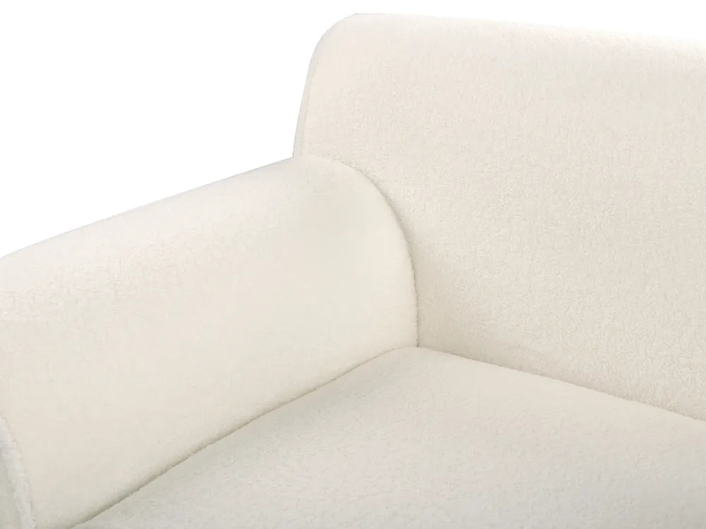 Corner Sofa 3 Seater Boucle White Right Hand Arvo