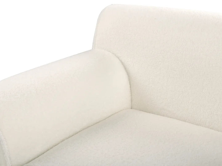 Corner Sofa 3 Seater Boucle White Right Hand Arvo