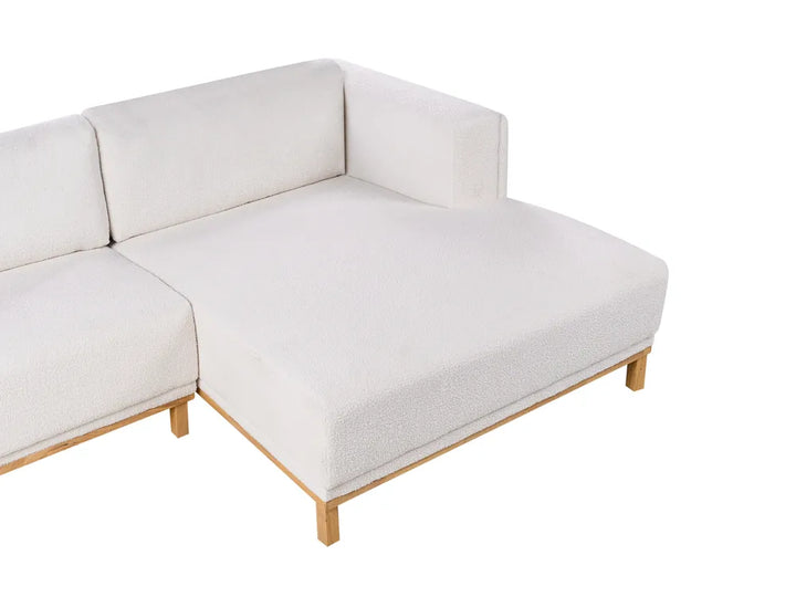 Corner Sofa 5 Seater Fabric Off-White Left Hand Josanna