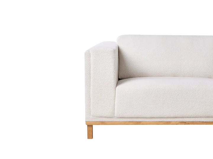 Corner Sofa 5 Seater Fabric Off-White Left Hand Josanna