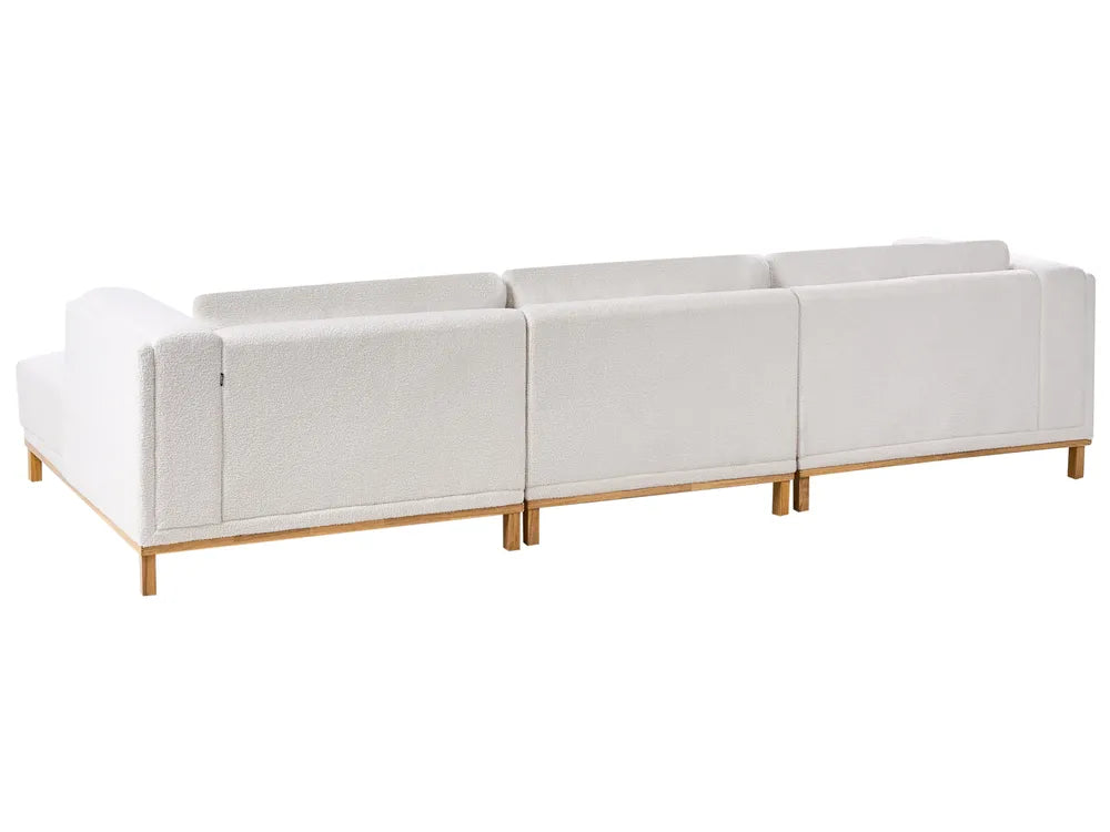 Corner Sofa 5 Seater Fabric Off-White Left Hand Josanna