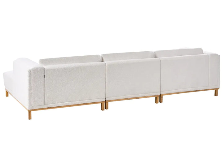 Corner Sofa 5 Seater Fabric Off-White Left Hand Josanna