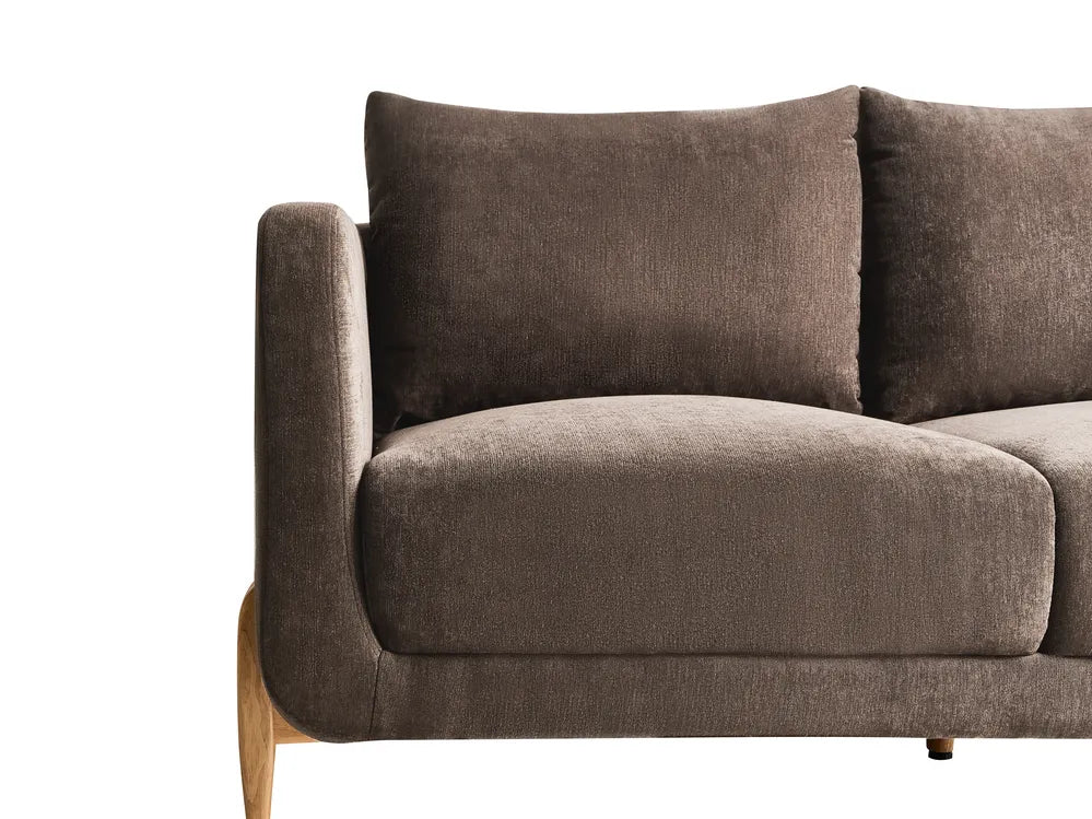 Sofa 2 Seater Chenille Dark Brown Rilee