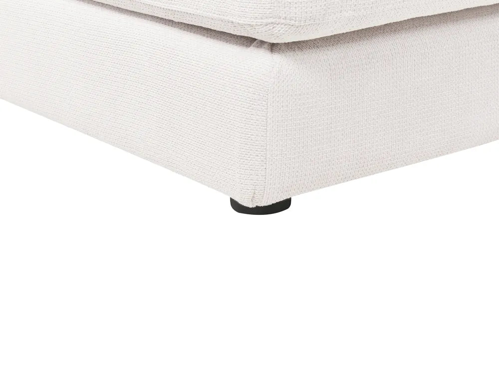 Corner Sofa 3 Seater Fabric Off-White Left Hand Vardie