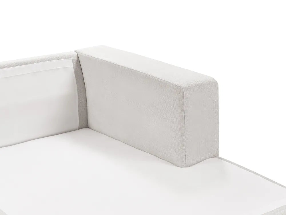 Corner Sofa 3 Seater Fabric Off-White Left Hand Vardie