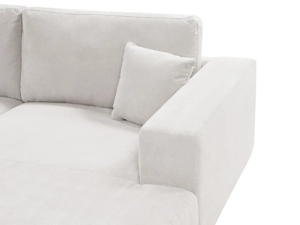 Corner Sofa 3 Seater Fabric Off-White Left Hand Vardie
