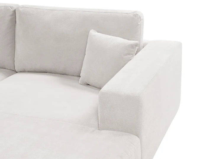 Corner Sofa 3 Seater Fabric Off-White Left Hand Vardie
