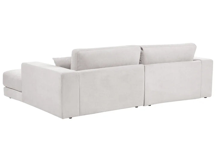 Corner Sofa 3 Seater Fabric Off-White Left Hand Vardie