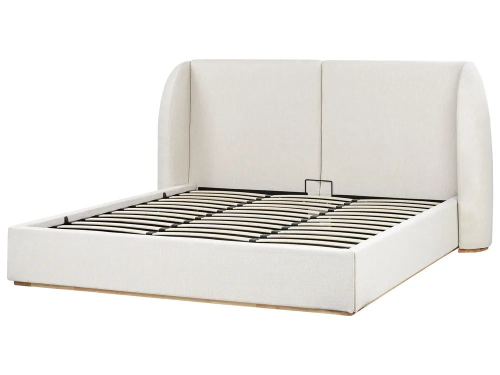 Ottoman Bed Fabric 180 x 200 cm (EU Super King) Off-White Allard