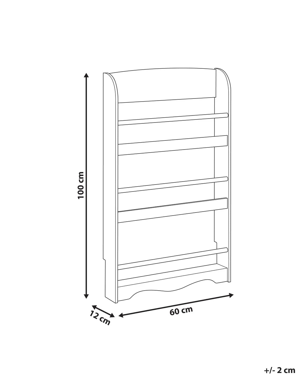 Wall Bookshelf  100 cm Pastel Pink Alleisha