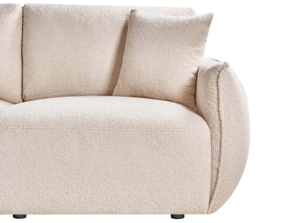 Modular Corner Sofa 5 Seater Beige Left Hand Leiani