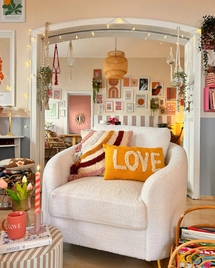 Armchair Boucle White Euclid