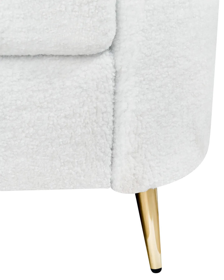 Armchair Boucle White Euclid