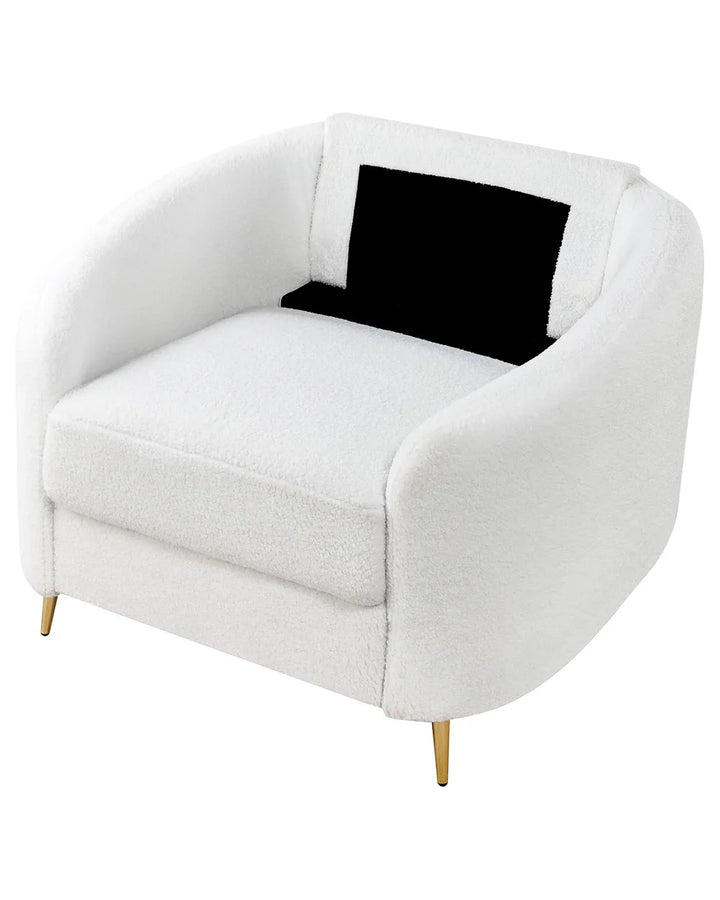 Armchair Boucle White Euclid
