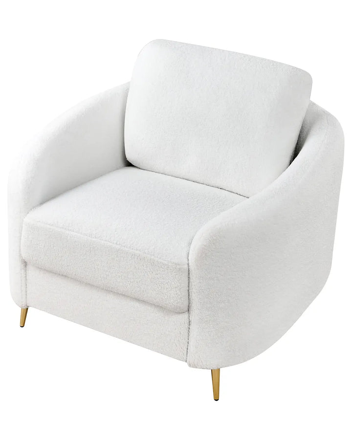 Armchair Boucle White Euclid