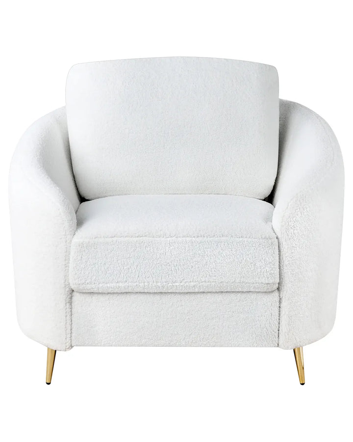 Armchair Boucle White Euclid