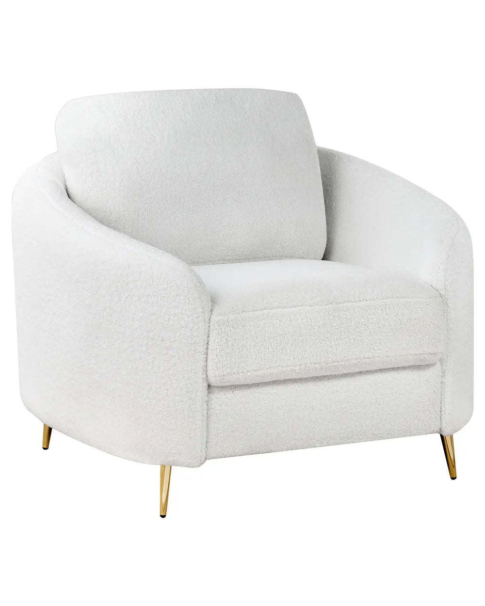 Armchair Boucle White Euclid