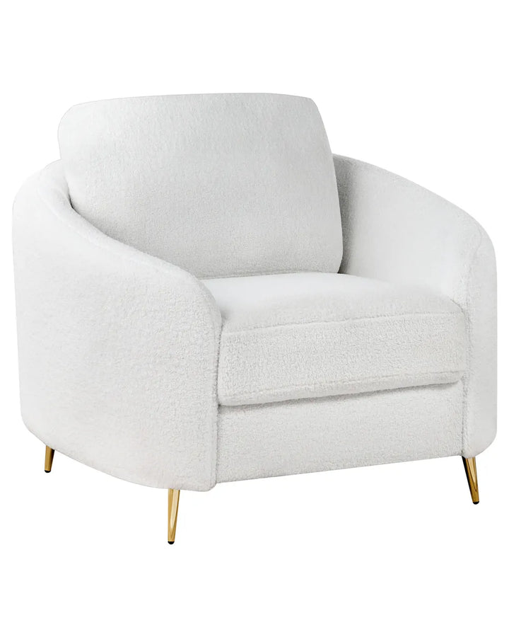 Armchair Boucle White Euclid