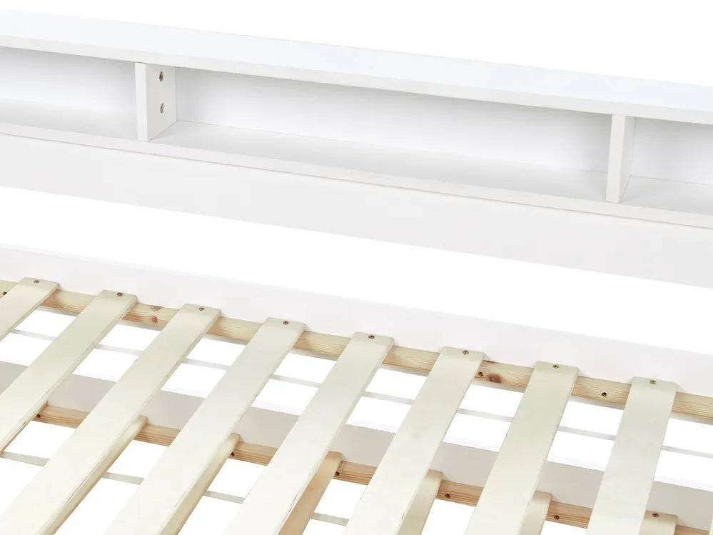 Trundle Bed Pine Wood 90 x 200 cm (EU Single) White Erlom