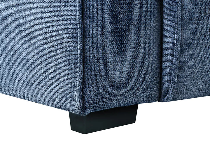 Electric Recliner Sofa 2 Seater Fabric Blue Hanscom