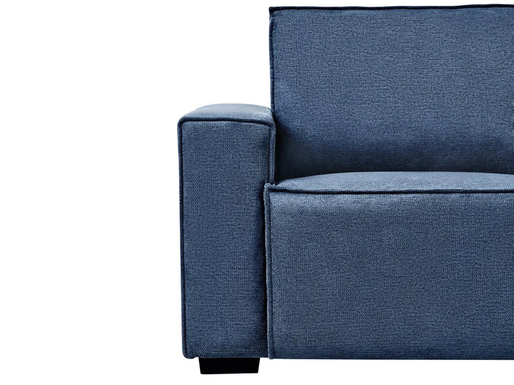 Electric Recliner Sofa 2 Seater Fabric Blue Hanscom