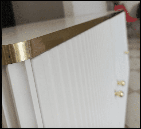 Lebo White And Gold 3 Door Sideboard