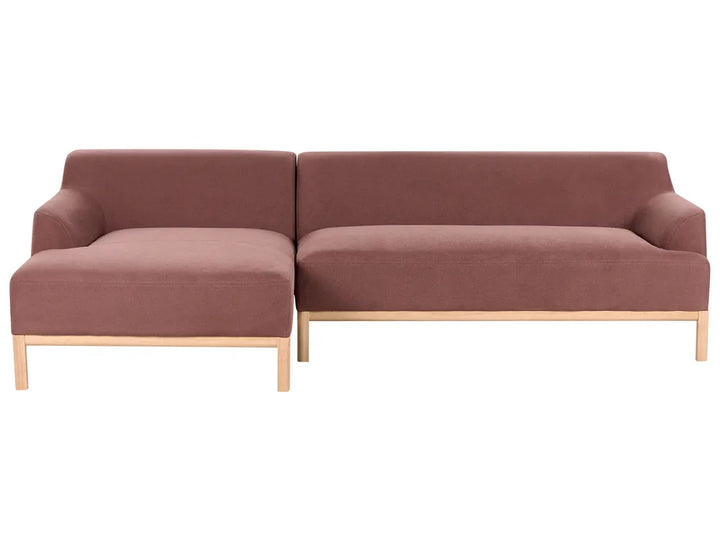 Brown sectional sofa on a white background