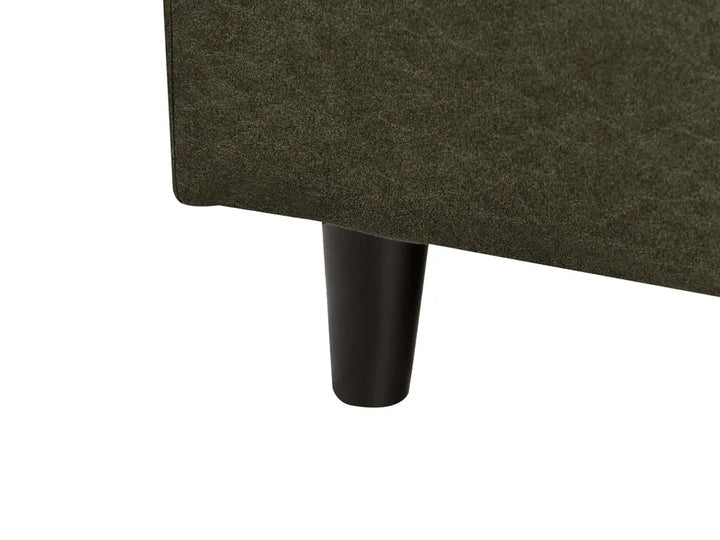 Corner Sofa 3 Seater Fabric Dark Green Right Hand Idou