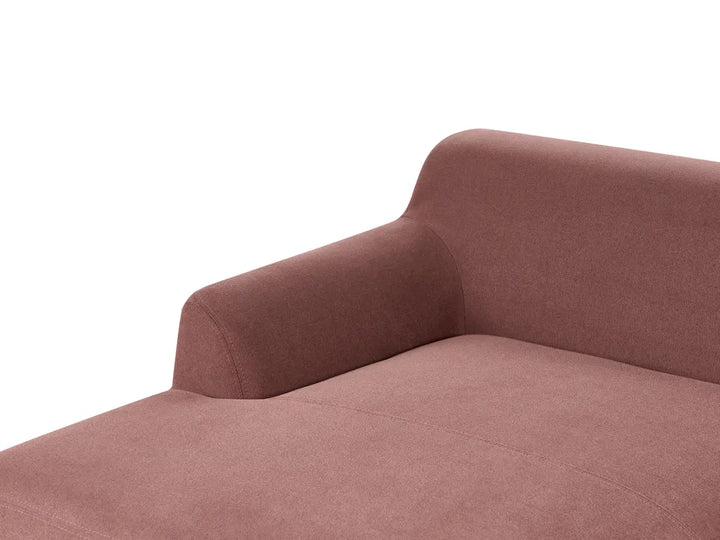 Corner Sofa 3 Seater Fabric Burgundy Right Hand Azuri