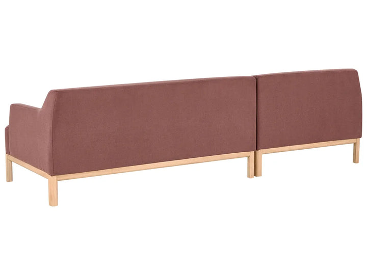 Corner Sofa 3 Seater Fabric Burgundy Right Hand Azuri