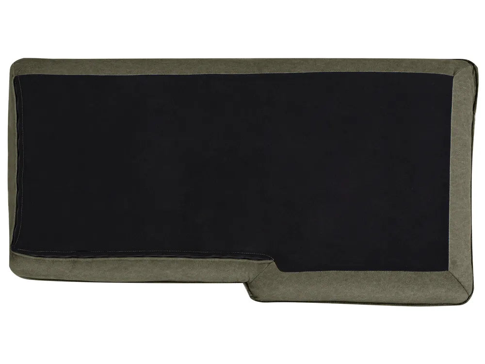 Corner Sofa 3 Seater Fabric Dark Green Right Hand Idou