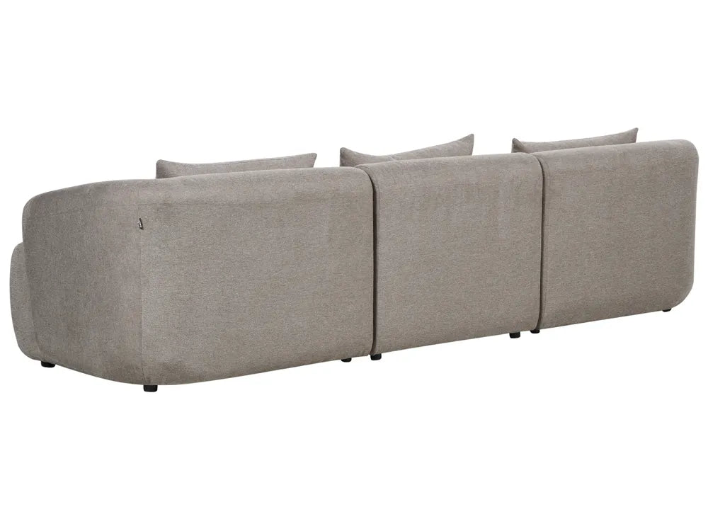Corner Sofa 3 Seater Fabric Taupe Right Hand Sickels