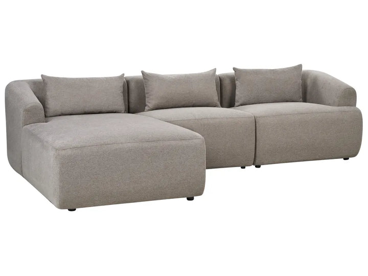 Corner Sofa 3 Seater Fabric Taupe Right Hand Sickels