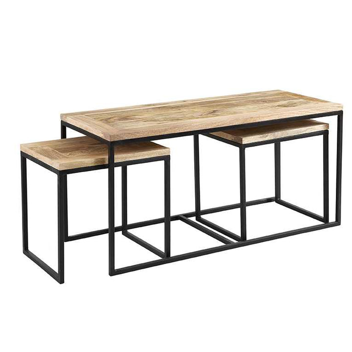 Cosmo Industrial John Long Coffee Table Set