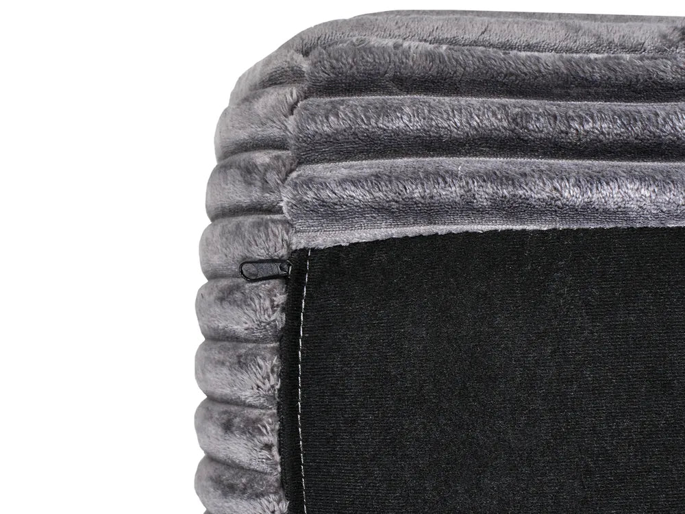 Corner Sofa 3 Seater Corduroy Dark Grey Right Hand Vardie