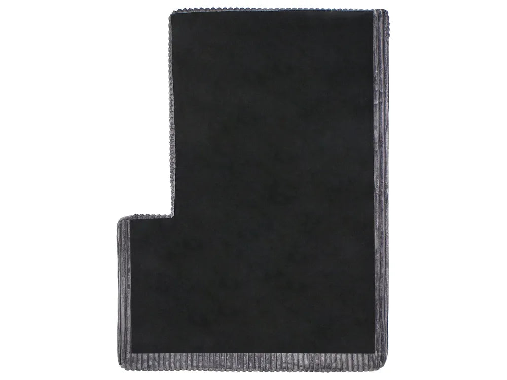 Corner Sofa 3 Seater Corduroy Dark Grey Right Hand Vardie