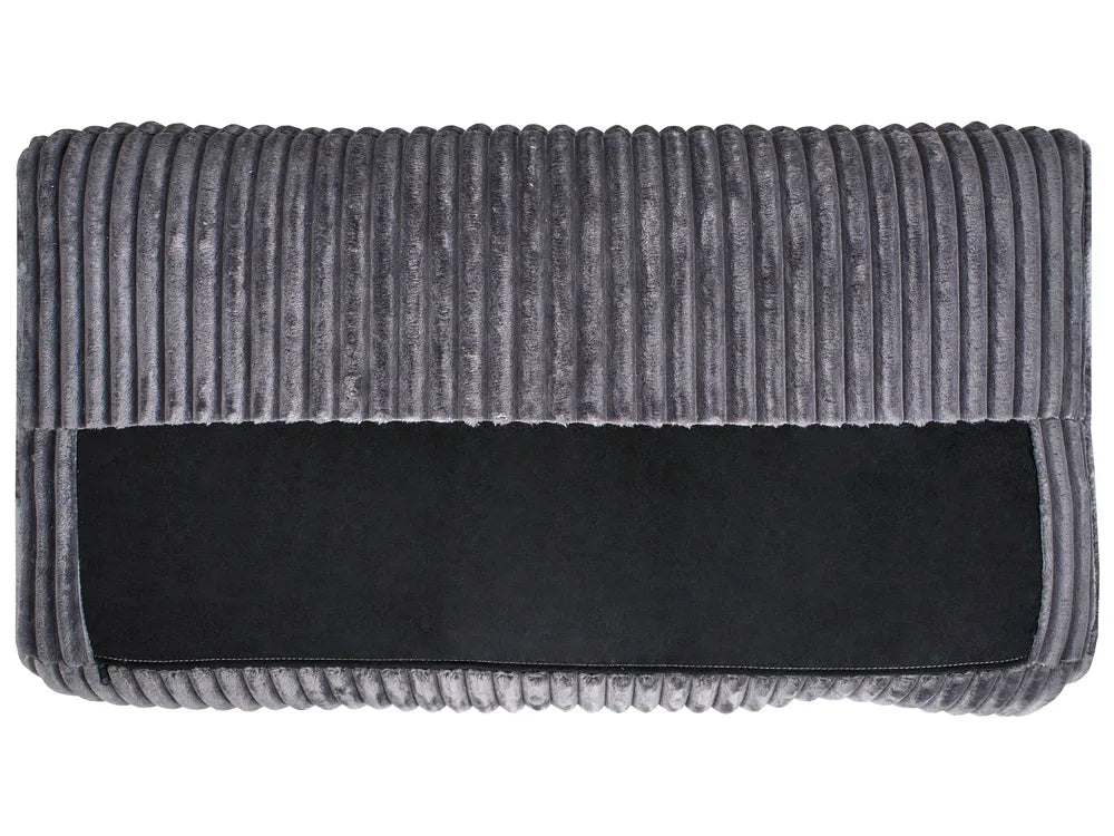 Corner Sofa 3 Seater Corduroy Dark Grey Right Hand Vardie