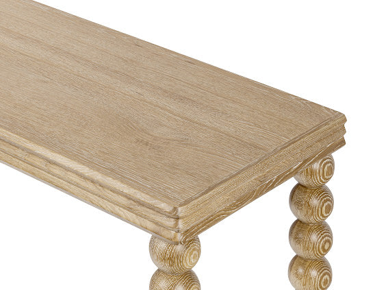 D.I.Designs Bedwyn Sphere Natural Oak Wood Console Table