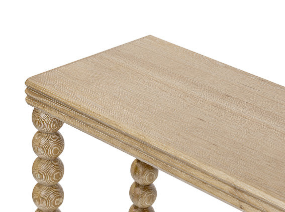 D.I.Designs Bedwyn Sphere Natural Oak Wood Console Table