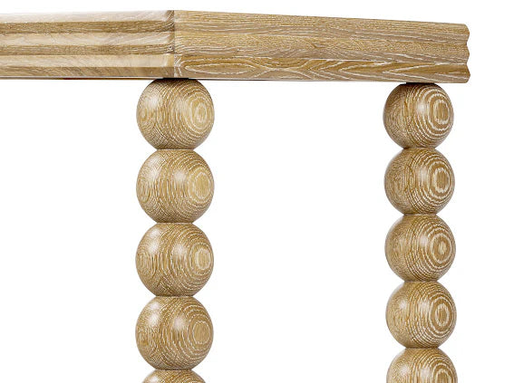 D.I.Designs Bedwyn Sphere Natural Oak Wood Console Table