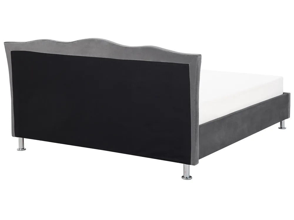 Ottoman Bed Velvet 160 x 200 cm (EU King Size) Dark Grey Minas