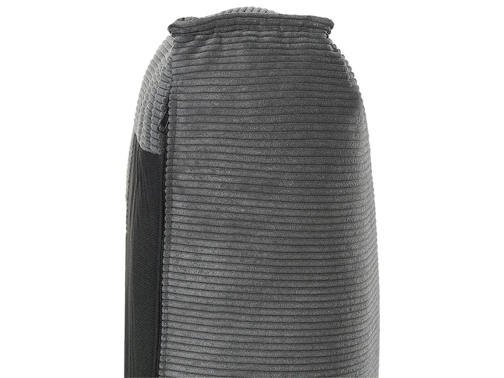 Corner Sofa Bed 3 Seater Corduroy Graphite Grey Right Hand Middale